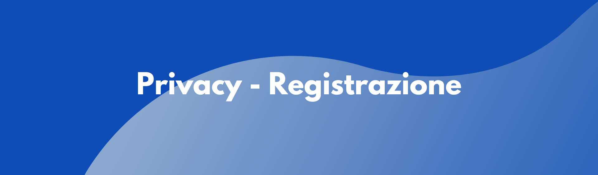 Privacy - registrazione